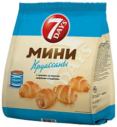 Круассаны мини 7 ДЭЙС вареная сгущенка 265г