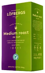 Кофе ЛЕФБЕРГС Медиум Роаст молотый 500г