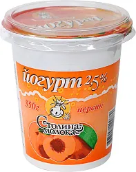 Йогурт СТОЛИЦА МОЛОКА абрикос бзмж 2.5% 350г