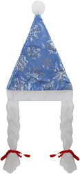 Колпак новогодний ТАМ ТАМ Снегурочки с косичками синий арт.SYMZA-0622054