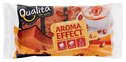 Губка кухонная КВАЛИТА Арома эффект кофе 4шт