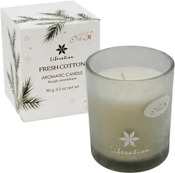 Свеча ароматическая НАТАМ Зимняя сказка белая 6.1*7.3см 95г арт.KL5142006-WH