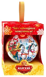 Чай МАЙСКИЙ Новогодний шар черный ж/б 20г НГ