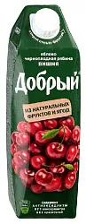 Нектар ДОБРЫЙ яблоко вишня 1л