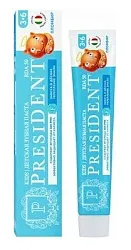 Зубная паста детская ПРЕЗИДЕНТ Пломбир от 3 до 6 лет 70г