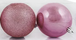 Набор елочных шаров ТАМ-ТАМ розовый Д10см 2шт арт.SYQA-0124049-10-5