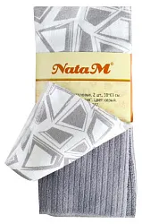 Салфетка столовая НАТАМ Геометрия серая 38*63см 2шт арт.2PKS237