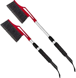 Щетка для авто СПИН&КЛИН со скребком телескопическая красная арт.SC800710016