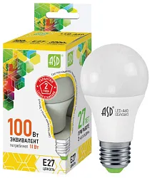 Лампа светодиодная АСД LED-A60 11Вт 160-260В 3000К Е27