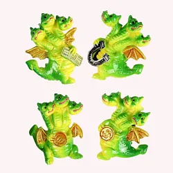 Магнит Дракон удачи трехголовый в ассортименте арт.23501