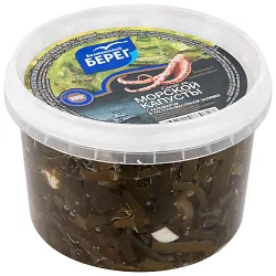 Салат из морской капусты БАЛТИЙСКИЙ БЕРЕГ с кальмарами в уксусно-масляной заливке 250г