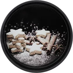 Поднос жестяной НАТАМ Печенье на черном 33.3х4см арт.21110