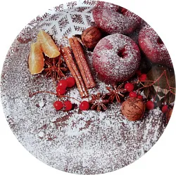 Поднос жестяной НАТАМ Рождественские ароматы 25.7х3см арт.X136085