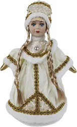 Новогоднее украшение ТАМ-ТАМ Снегурочка цвет молочный арт.OH-1617-019