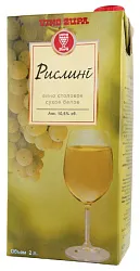Вино ЗУПА Рислинг белое сух 10.5% т/пак 2л
