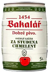 Пиво БАКАЛАР холодного охмеления светлое 5.2% ж/б 5л