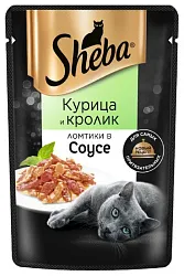 Корм для кошек ШЕБА Плежер курица кролик 75г