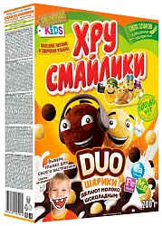 Хлопья ХРУСМАЙЛИКИ шарики шоколадно-молочные карт/уп 200г