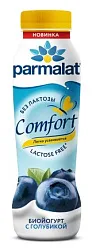 Йогурт ПАРМАЛАТ Комфорт голубика безлактозный бзмж 1.5% 290г