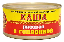 Каша ЙОМ рисовая с говядиной ТУ 325г