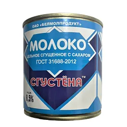 Сгущенное молоко СГУСТЕНА цельное бзмж 8.5% ж/б 380г