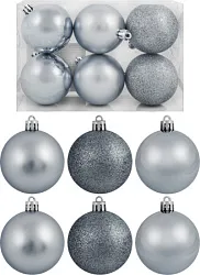 Набор шаров ТАМ-ТАМ серебро Д6см 6шт арт.SY2022DG-461-6