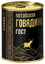 Говядина тушеная СИЛА Алтайская ГОСТ в/с ключ ж/б 338г