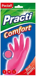 Перчатки резиновые ПАКЛАН Комфорт розовые L