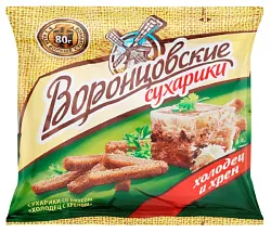 Сухарики ВОРОНЦОВСКИЕ холодец хрен 80г