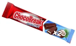 Печенье ЧОКО БРИК шоколадно-молочное со вкусом кокоса 40г