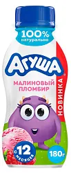 Йогурт АГУША Малиновый пломбир бзмж 2.7% 180г
