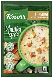 Чашка супа КНОРР грибной с сухариками 15.5г