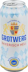 Пиво ГРОТВЕРГ Байриш Хель 4.7% ж/б  0.5л