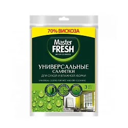 Салфетки МАСТЕР ФРЕШ Универсальные вискозные 30*38см 3шт