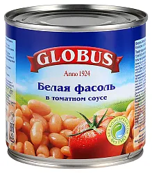 Фасоль ГЛОБУС белая в т/с 425мл