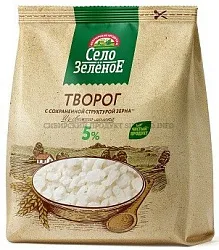 Творог СЕЛО ЗЕЛЕНОЕ бзмж 5% пакет 200г