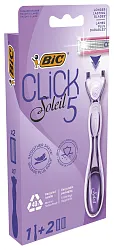 Станок для бритья БИК Клик 5 солей с 2 кассетами
