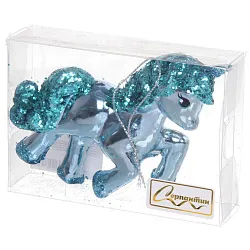 Елочная игрушка СЕРПАНТИН Сказочный единорог голубой