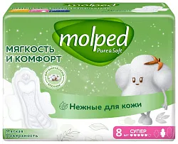 Прокладки МОЛПЕД Пьюр&Софт супер 8шт