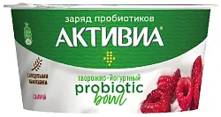 Биопродукт АКТИВИА творожно-йогуртный малина бзмж 3.5% 135г