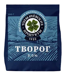Творог ТОЛМАЧЕВСКИЕ ПРОДУКТЫ бзмж 5% 200г
