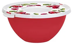 Миска с крышкой ПОЛИМЕРБЫТ Вишня 4л арт.4335717