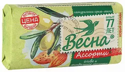 Мыло туалетное ВЕСНА Олива и миндальное молочко 90г