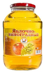 Сок САВА яблоко виноград твист 2л