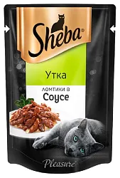 Корм для кошек ШЕБА Плежер ломтики в соусе утка 85г