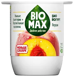 Йогурт БИО МАКС вязкий персик бзмж 2.2% 125г