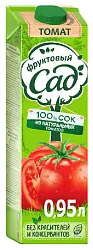 Сок ФРУКТОВЫЙ САД томат с сахаром и солью для детского питания 0.95л