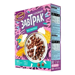 Завтрак СЛАДКАЯ СКАЗКА шарики кукурузные  шоколадные Кранч Тайм 170г