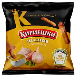 Сухарики ржаные КИРИЕШКИ чеснок с сырным соусом 85г
