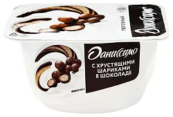 Творожный продукт ДАНИССИМО с хрустящими шариками бзмж 7.2% 130г
